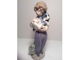 Lladro Figurine, number 7609 My Buddy, Boy with puppy
